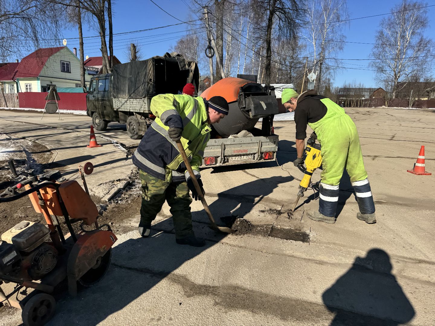 шаховская, дорожные работы, ямочный ремонт,