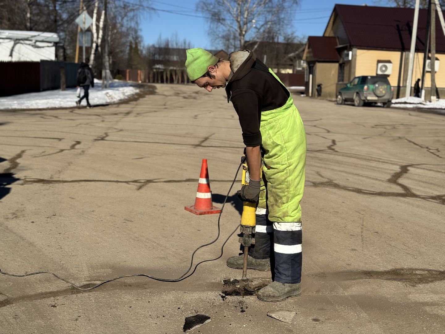 шаховская, дорожные работы, ямочный ремонт,