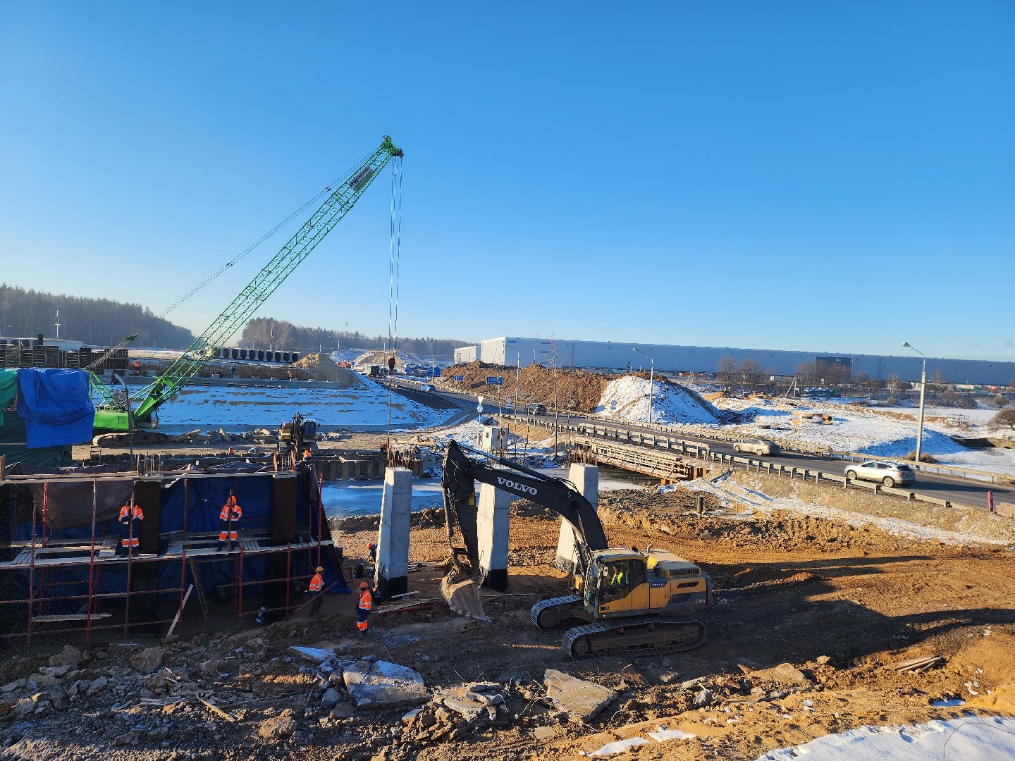 пушкино, мост, дорога, строительство,