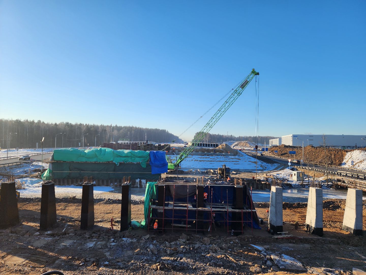 пушкино, мост, дорога, строительство,