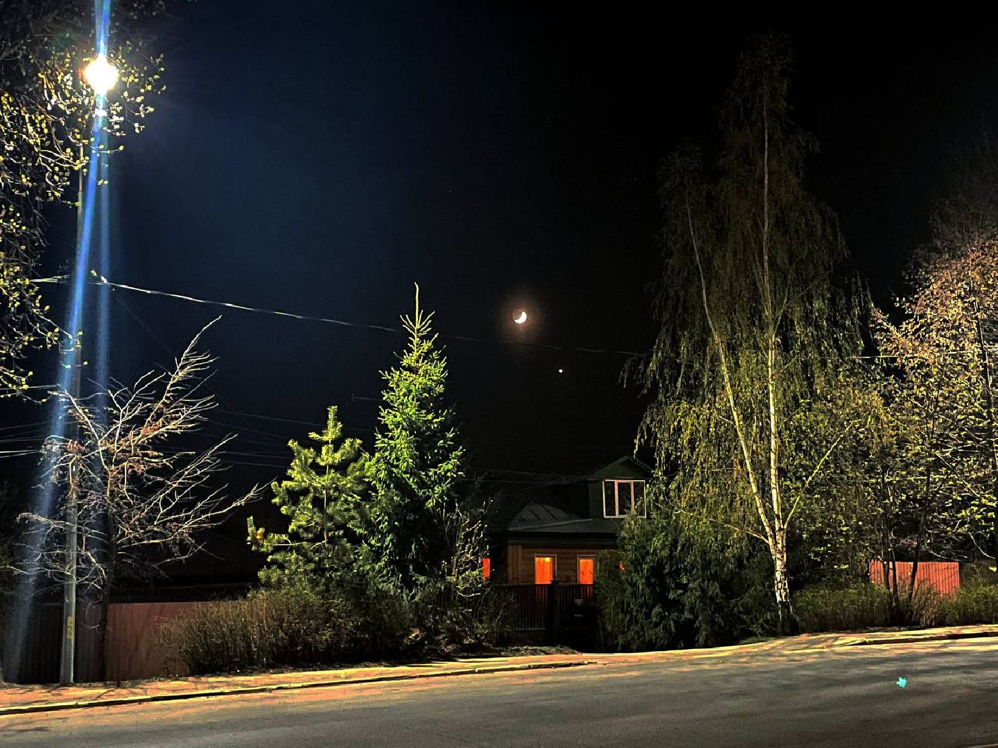 Сергиев Посад, Сергиево-Посадский городской округ, Северное сияние, Луна, Венера, Погода