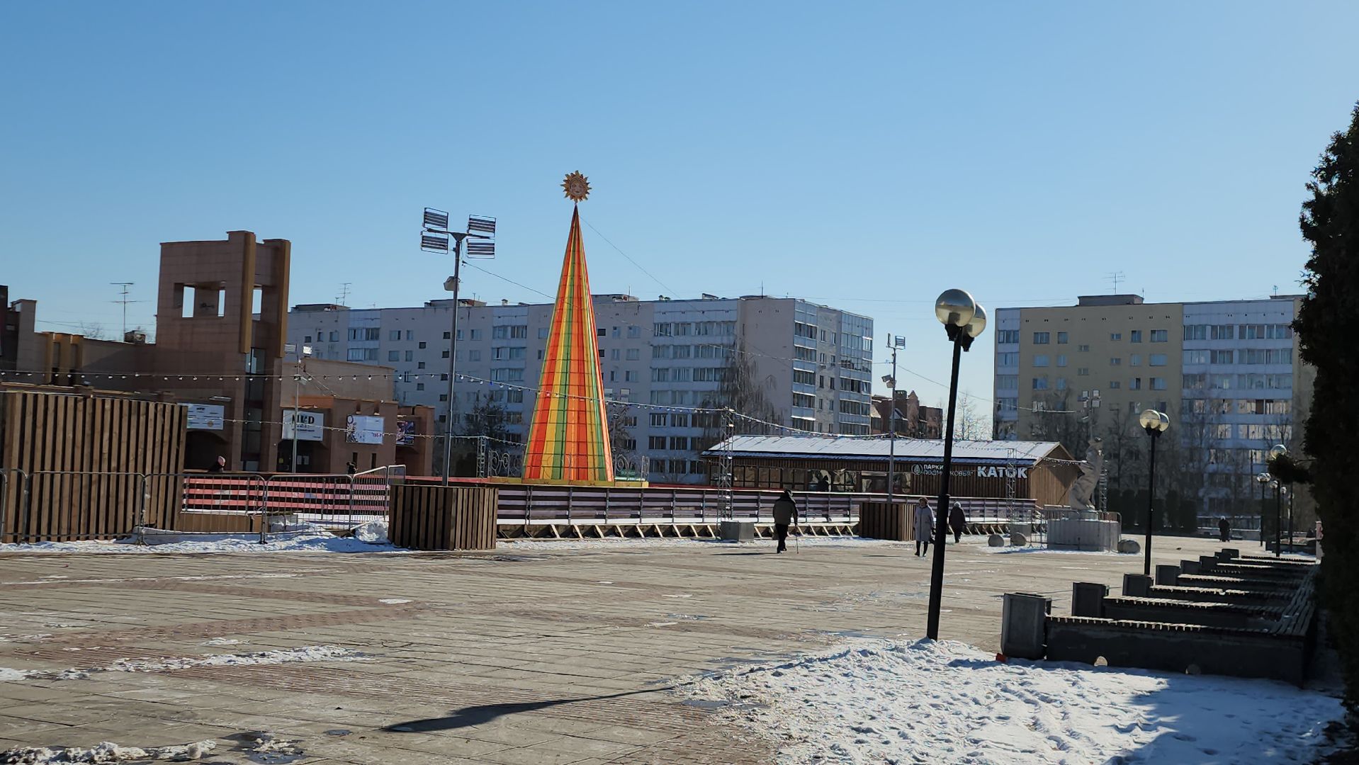 Масленица, Истра, городская площадь, благоустройство, вертикалки,