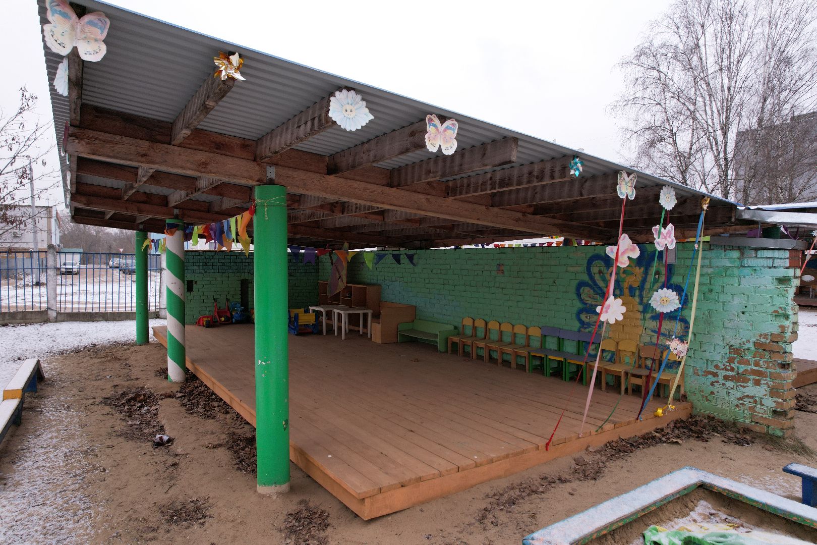 видео с коптера, орехово-зуево, детский сад, ремонт,