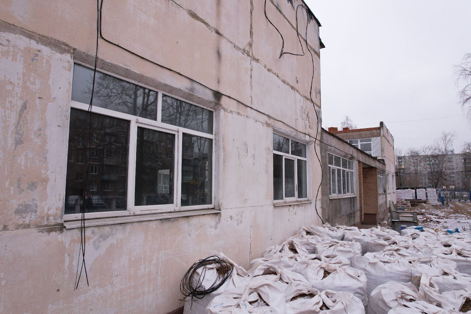 видео с коптера, орехово-зуево, детский сад, ремонт,