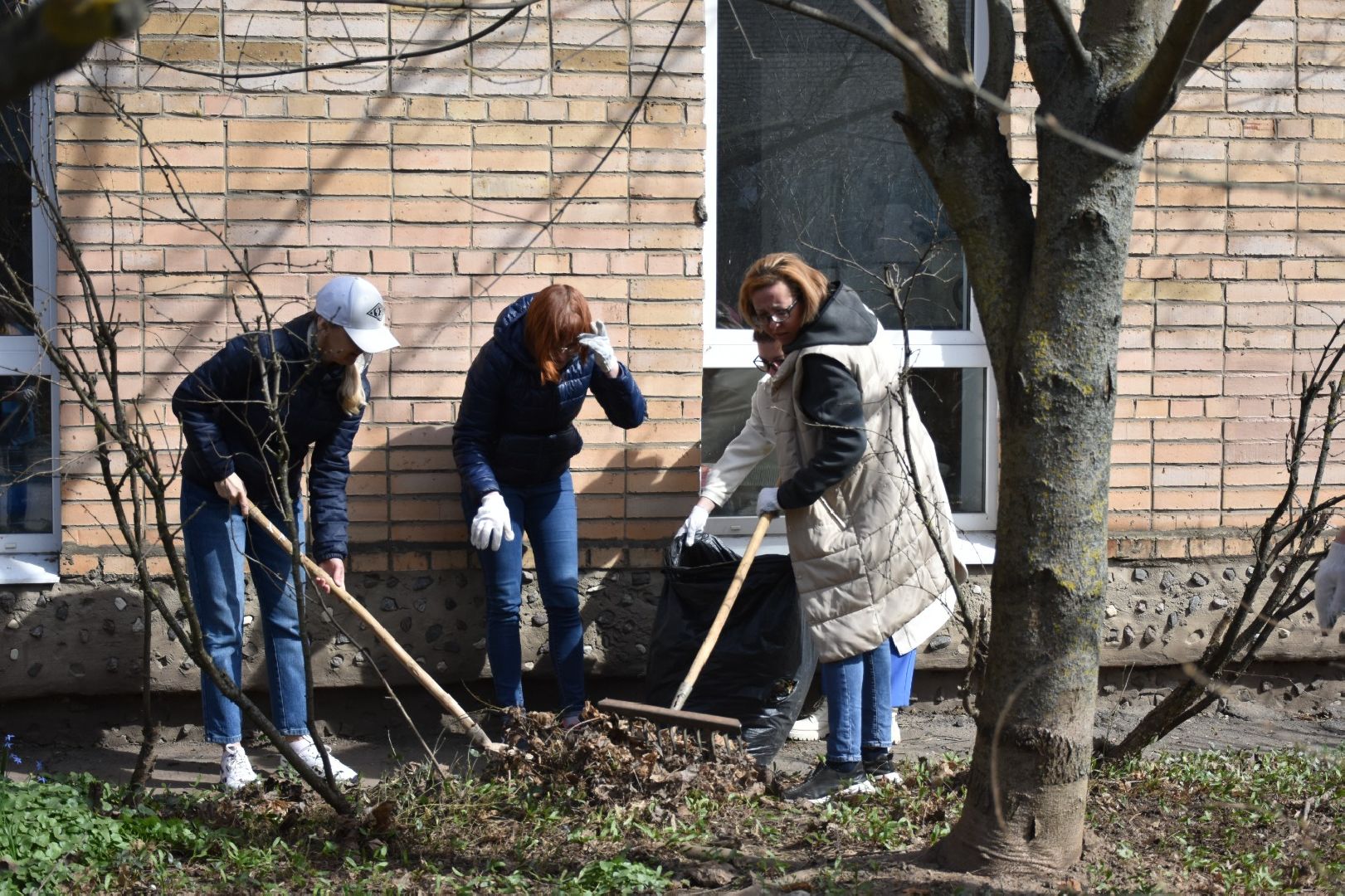 Красноармейск, Пушкинский, клумбы, субботник, весенние цветы