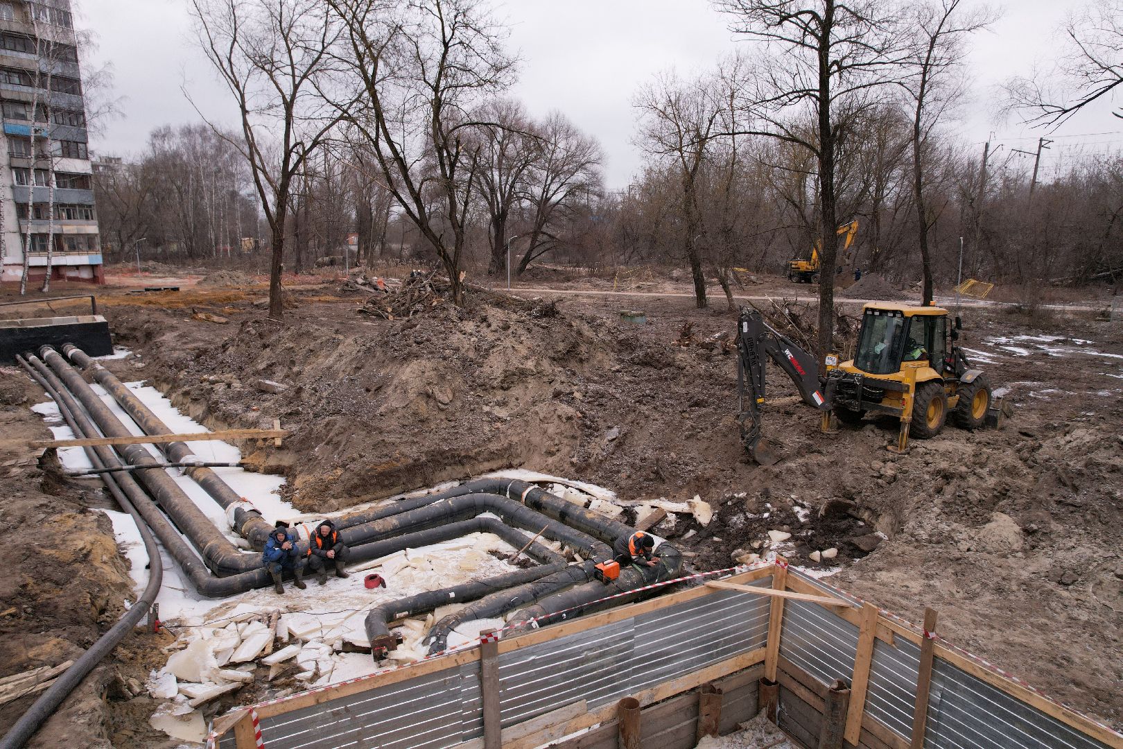 видео с коптера, орехово-зуево, благоустройство сквера, ликино-дулево,