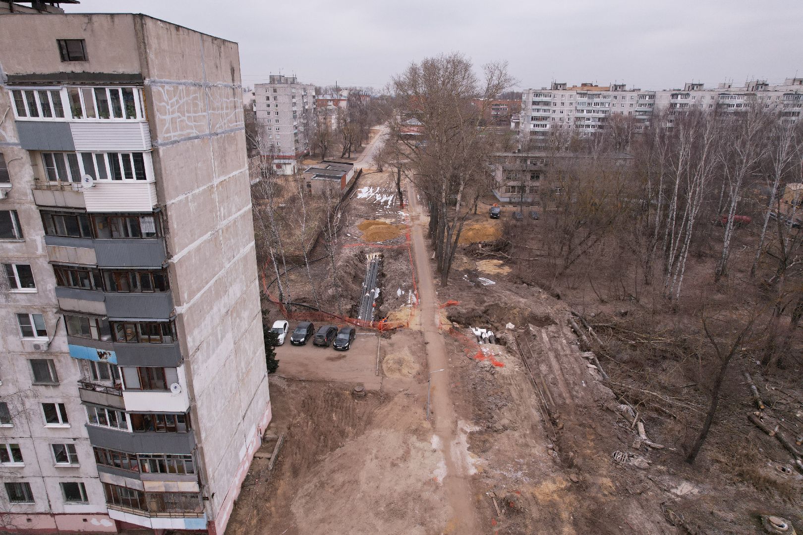 видео с коптера, орехово-зуево, благоустройство сквера, ликино-дулево,