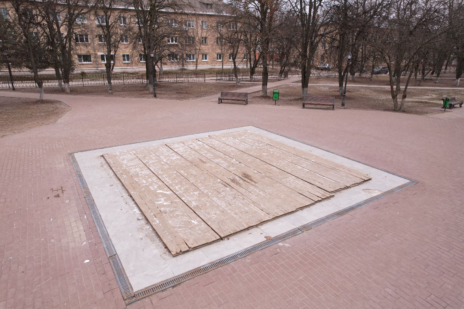 видео с коптера, орехово-зуево, сквер заводской, благоустройство сквера,