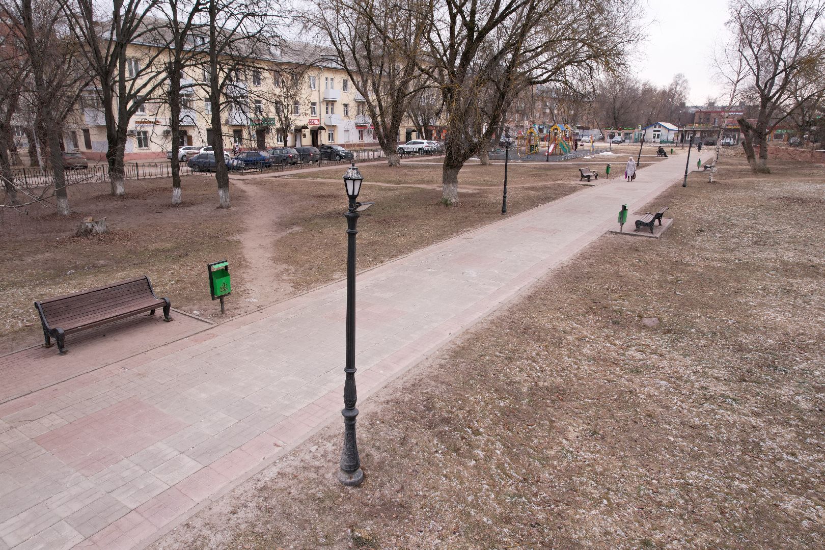 видео с коптера, орехово-зуево, сквер заводской, благоустройство сквера,