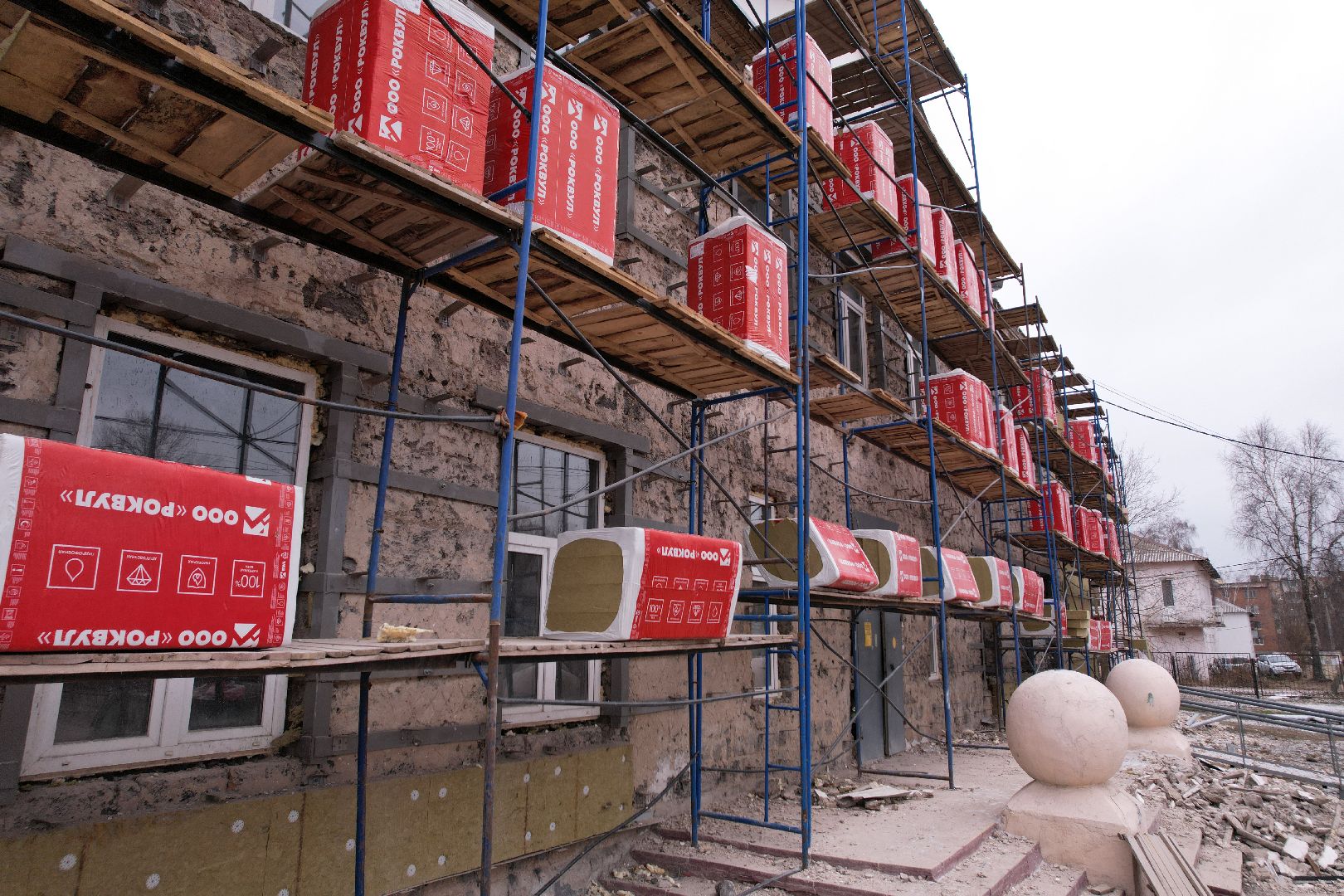 видео с коптера, орехово-зуево, демихово лицей, строительство,