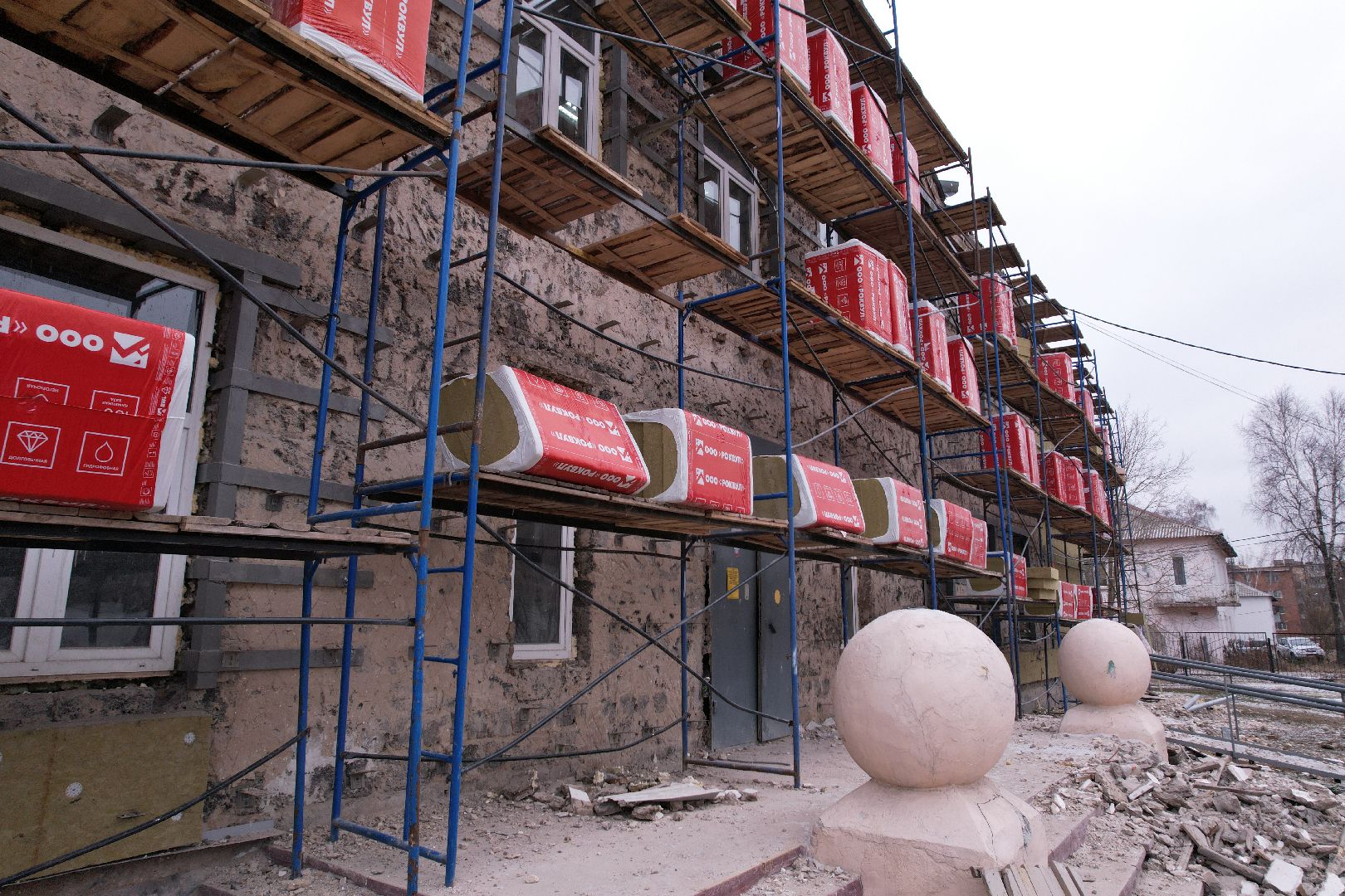 видео с коптера, орехово-зуево, демихово лицей, строительство,