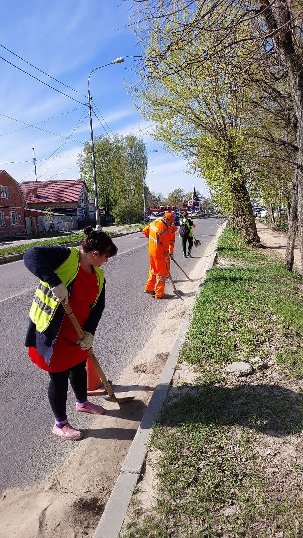 уборка дорог, дорожный смет, бордюры, серпухов, жкх, дорожные работы, благоустройство,