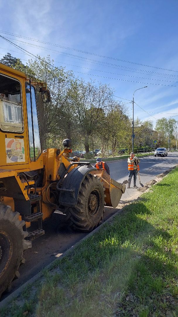 уборка дорог, дорожный смет, бордюры, серпухов, жкх, дорожные работы, благоустройство,