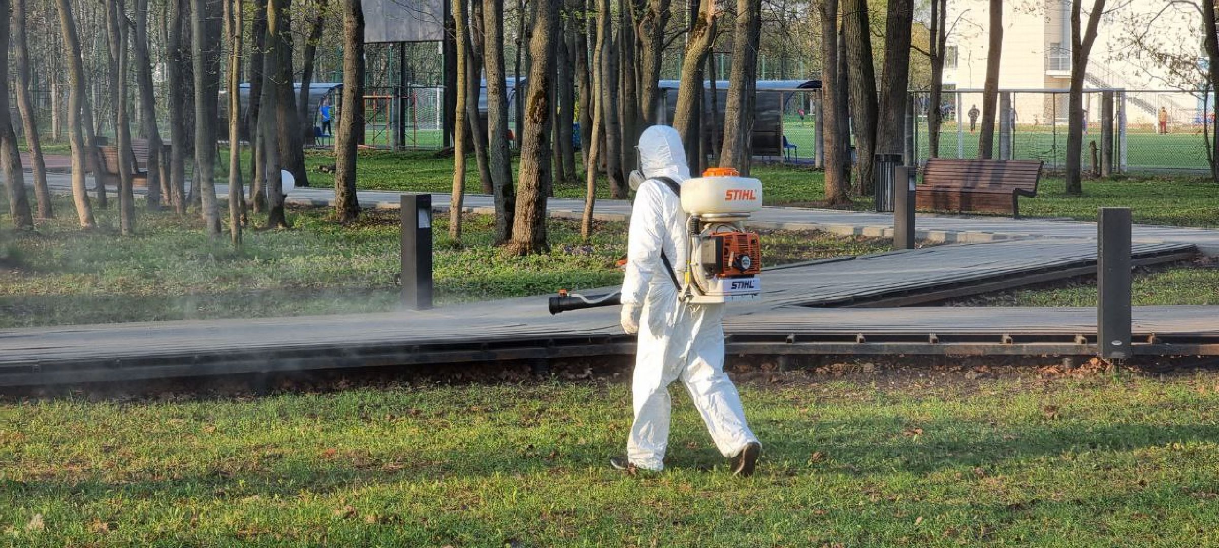 парк, противоклещевая обработка, клещи, Лосино-Петровский