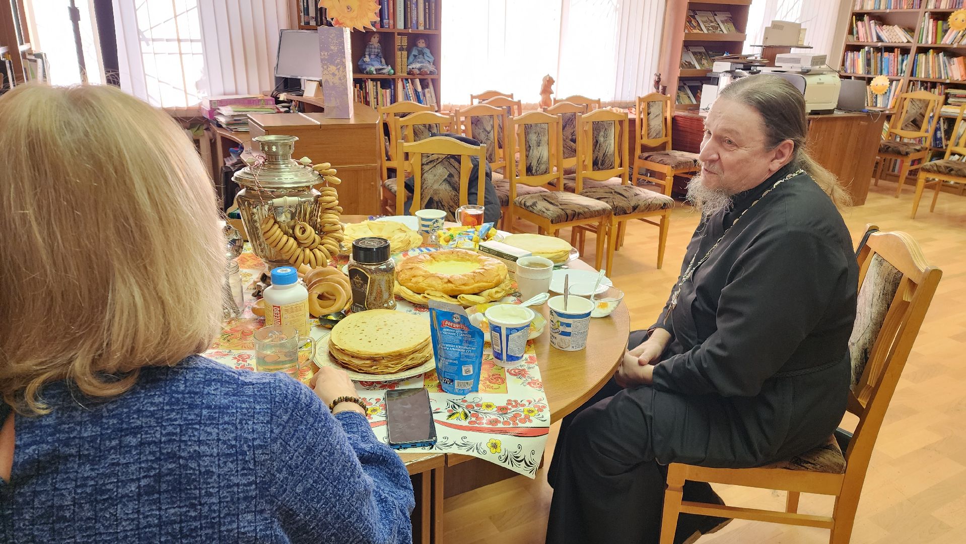 Масленица, Лобня, Беседа с батюшкой, вертикалки,