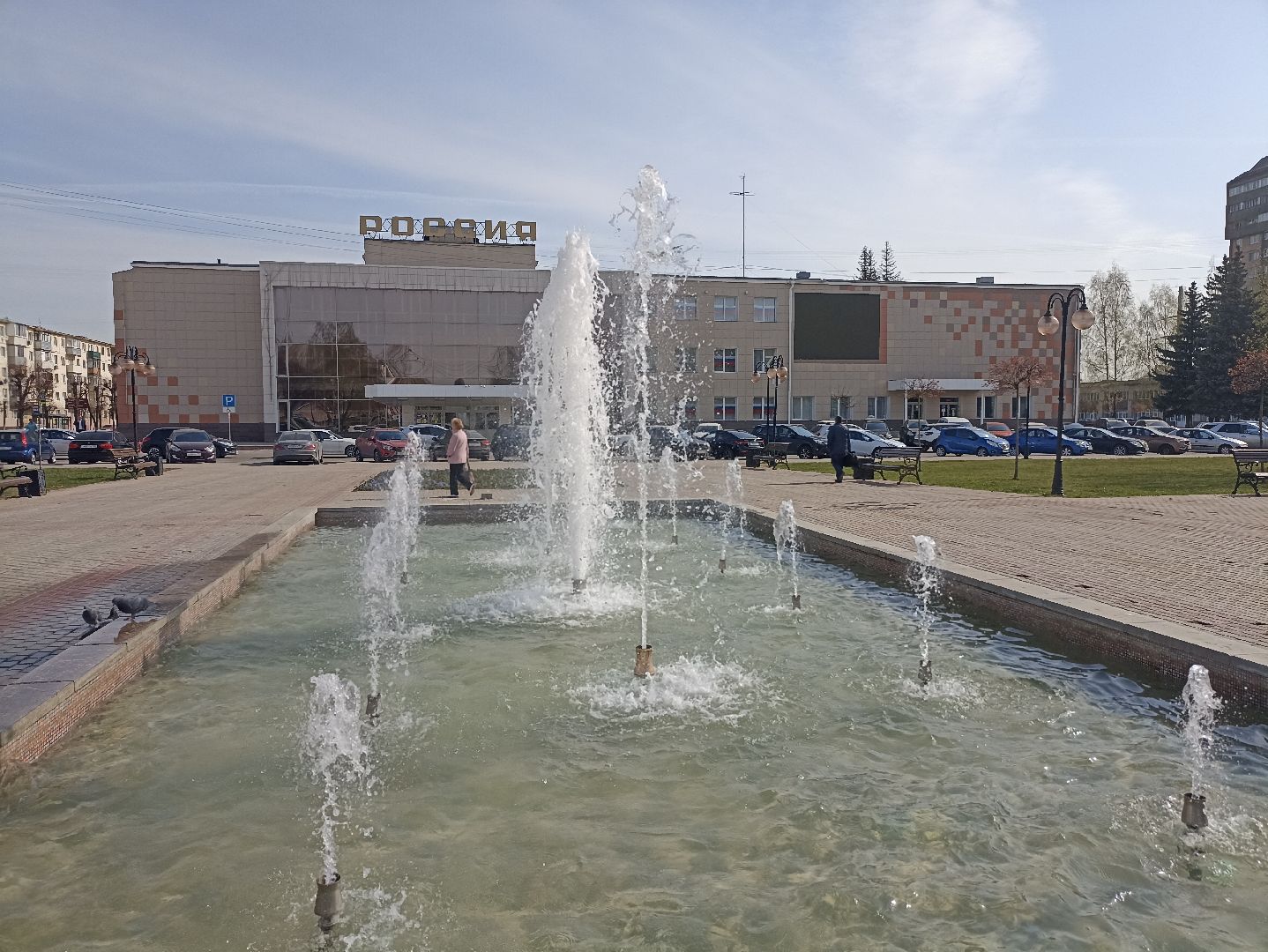 Серпухов, Подмосковье, фонтан, цветы, виола