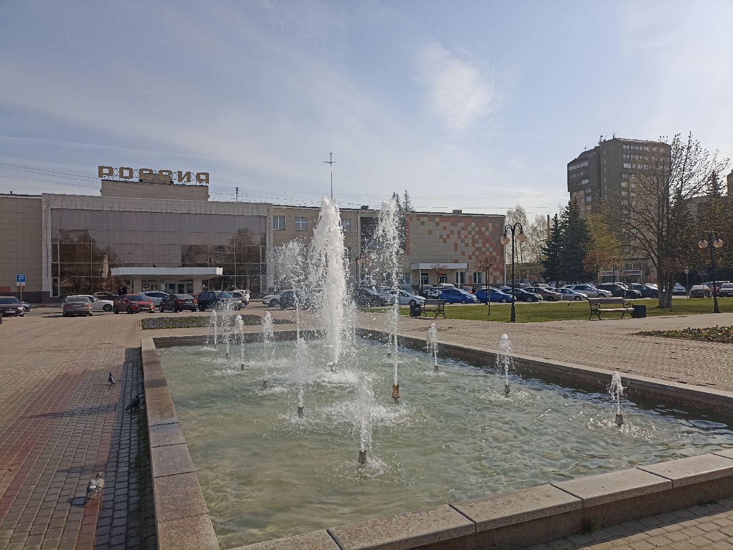 Серпухов, Подмосковье, фонтан, цветы, виола