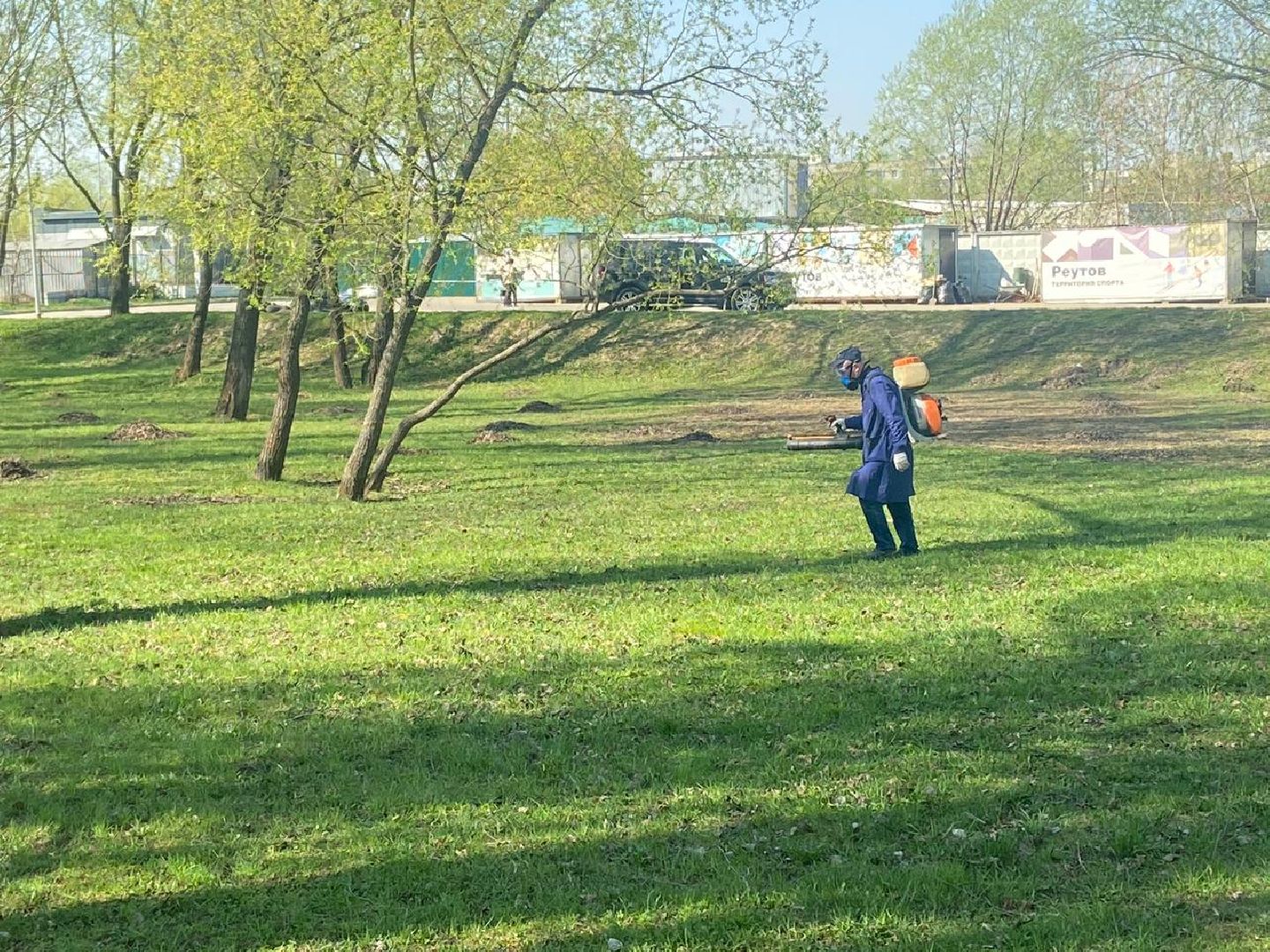 Реутов, парк, вода, Фабричный пруд, обработка, клещи