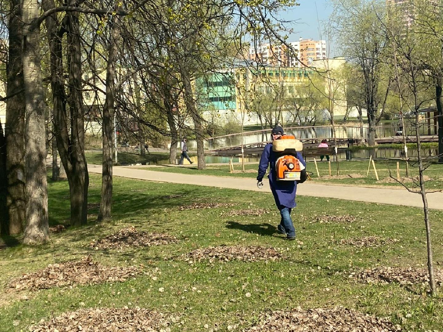 Реутов, парк, вода, Фабричный пруд, обработка, клещи