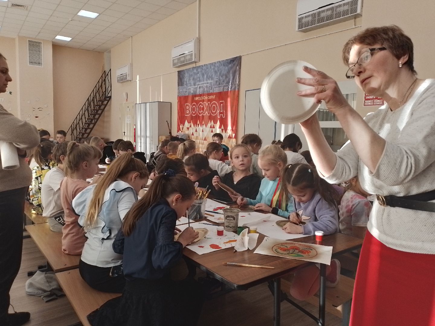 масленица, мастер класс, дети, роспись, хохлома, городской округ восход, вертикалки,