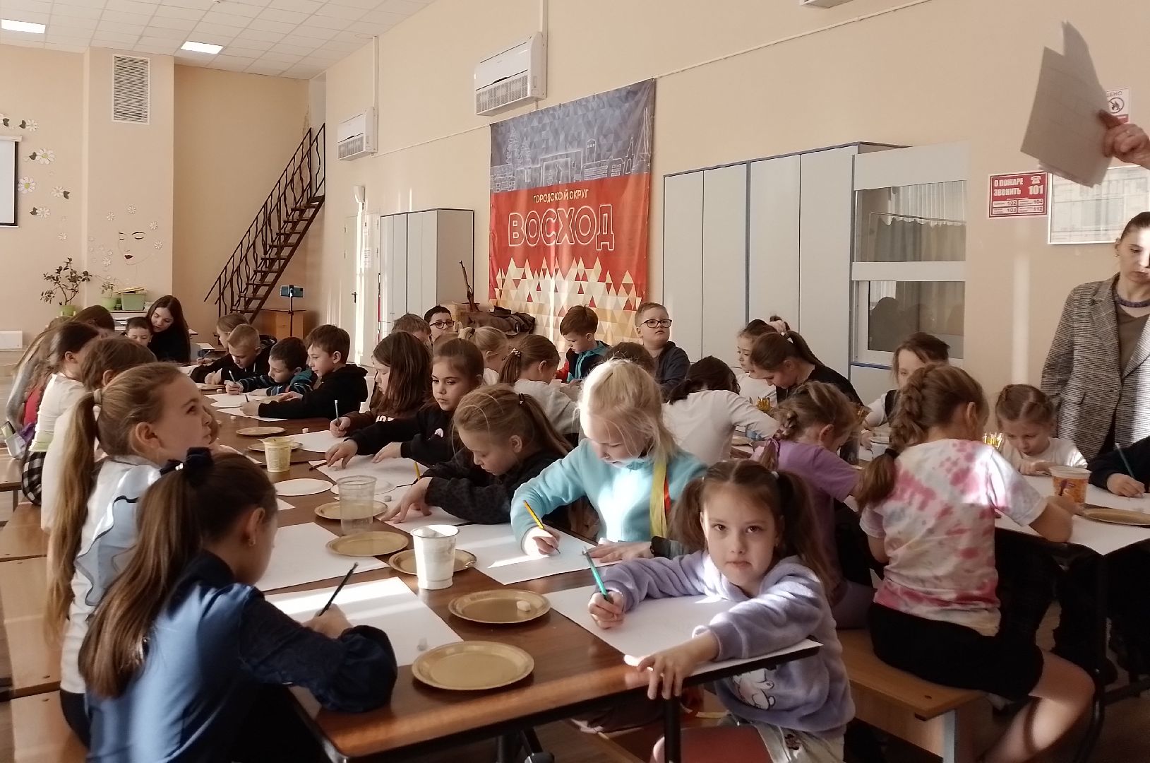 масленица, мастер класс, дети, роспись, хохлома, городской округ восход, вертикалки,