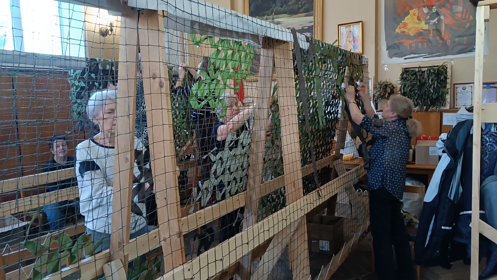 маскировочная сеть, волонтеры, спецоперация, монино,