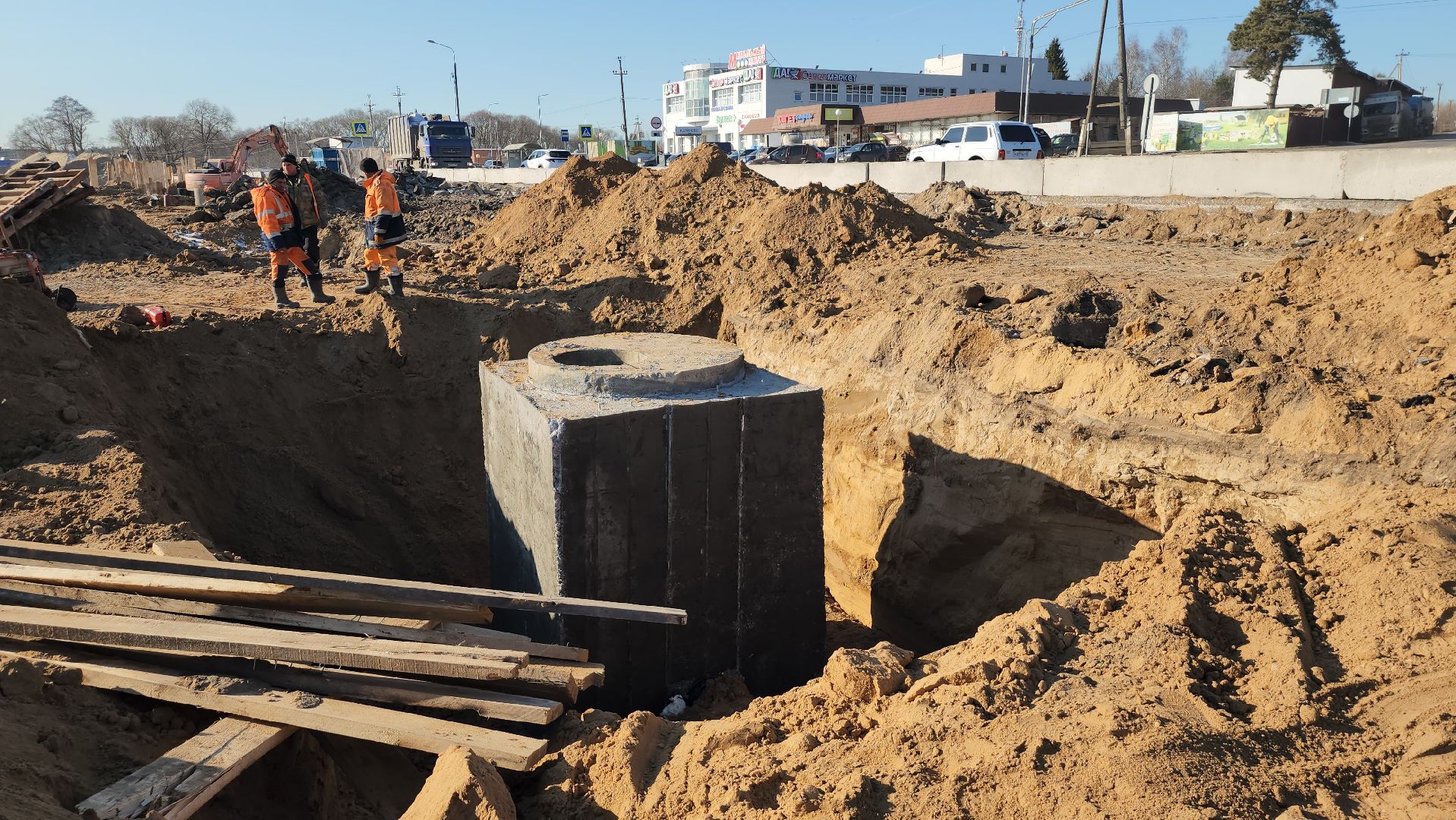 серпухов, деревня калиново, реконструкция дороги, расширение дороги, строительство дороги,