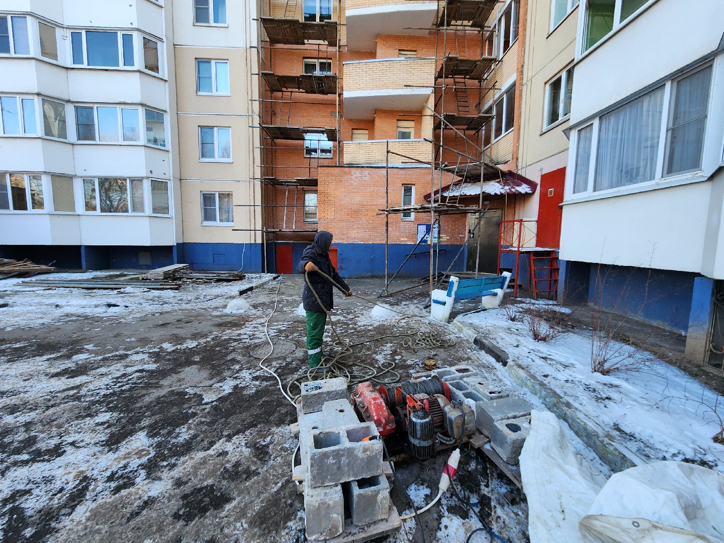 Чехов, улица Дружбы 1а, жилой дом, капитальный ремонт фасада, реконструкция фасада, обновление наружных стен, фонд капитального ремонта мо, несущая способность фасада, теплоизоляция, гидроизоляция, вертикалки,