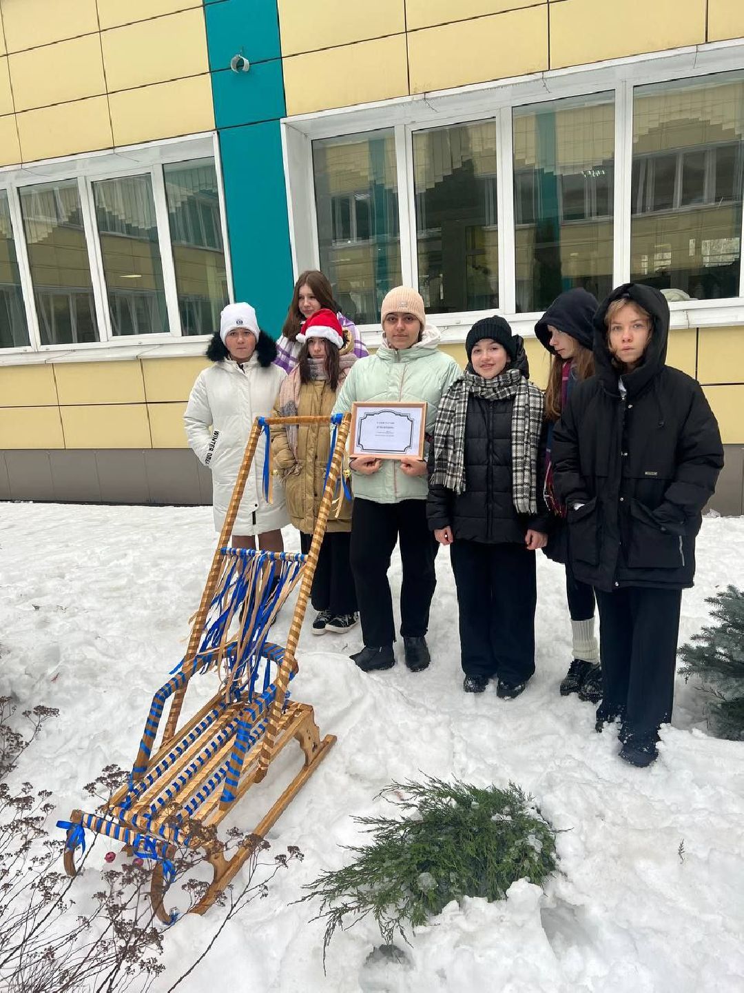 музей, сани, Зима в Подмосковье, школа, образование