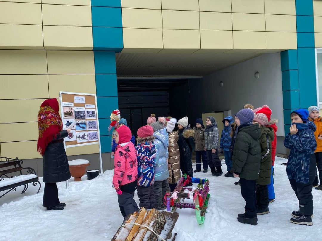 музей, сани, Зима в Подмосковье, школа, образование