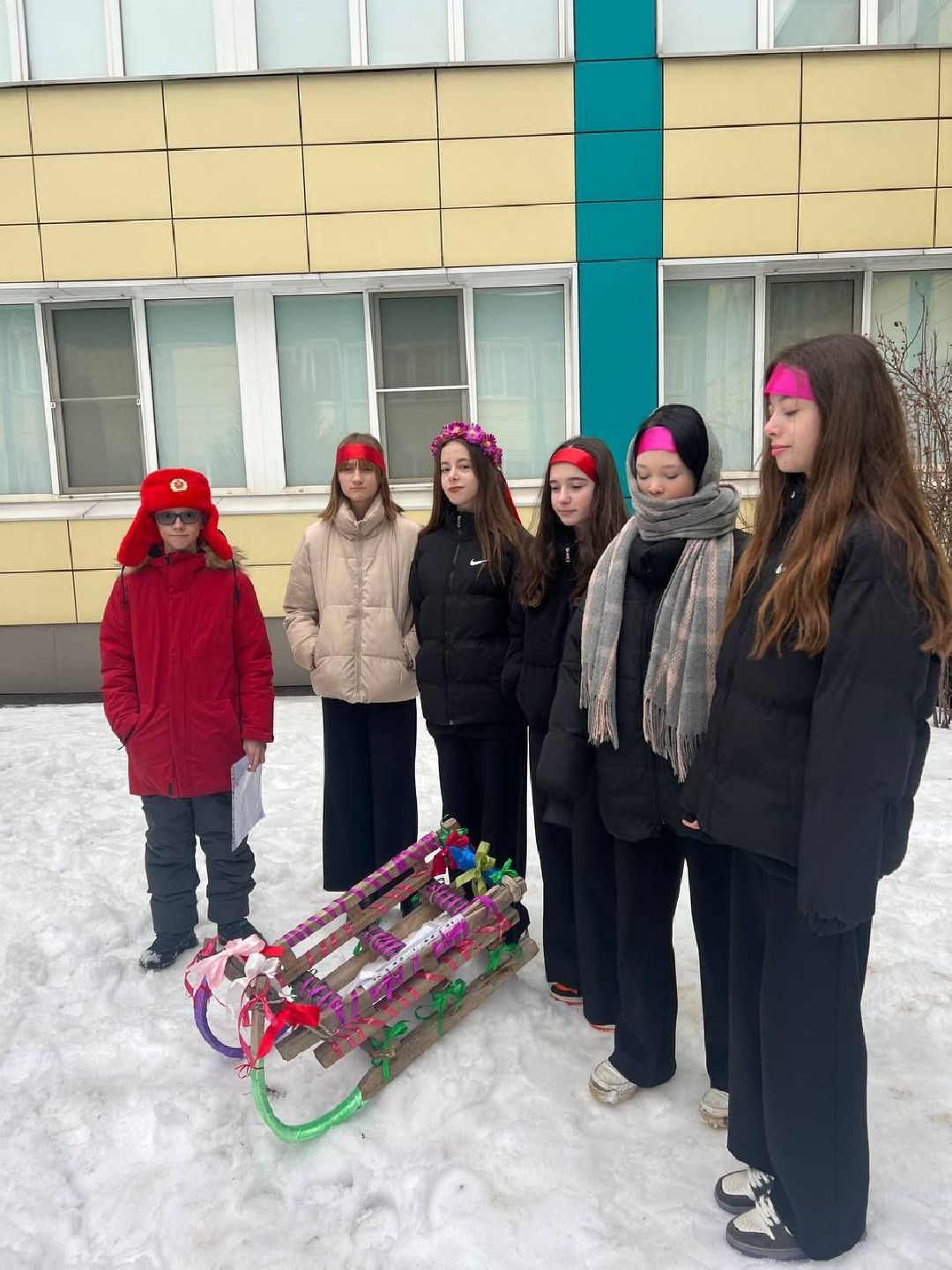 музей, сани, Зима в Подмосковье, школа, образование