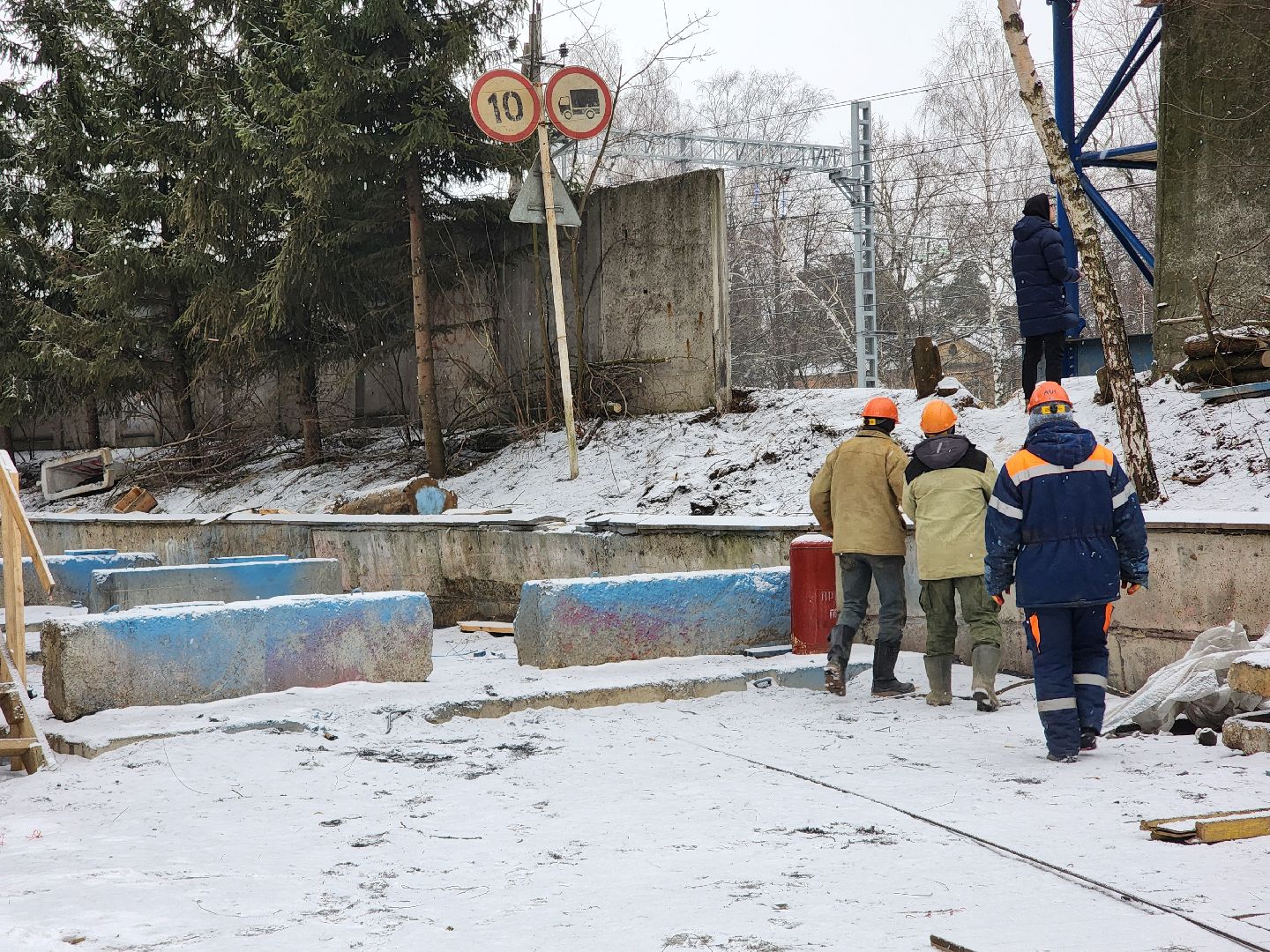 Строительство, Переход, Железная дорога, вертикалки,