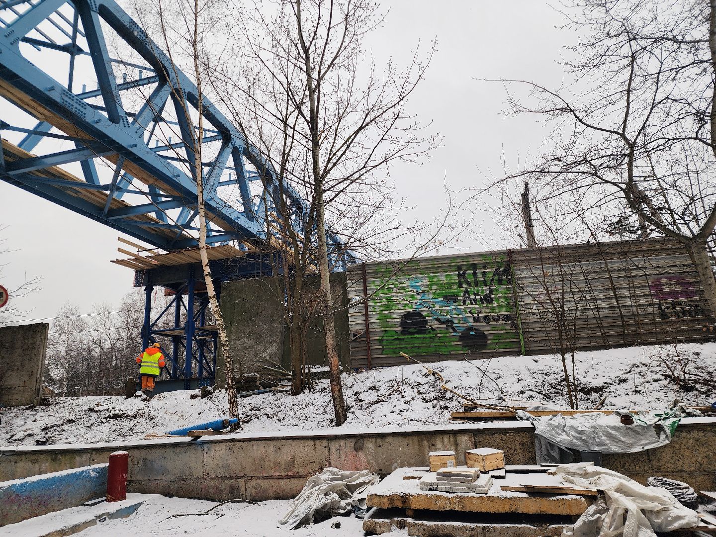 Строительство, Переход, Железная дорога, вертикалки,
