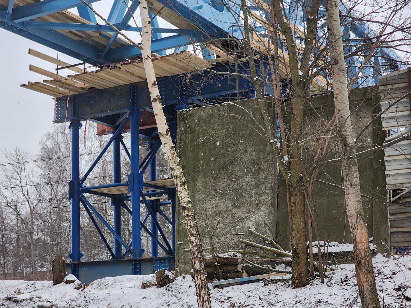 Строительство, Переход, Железная дорога, вертикалки,