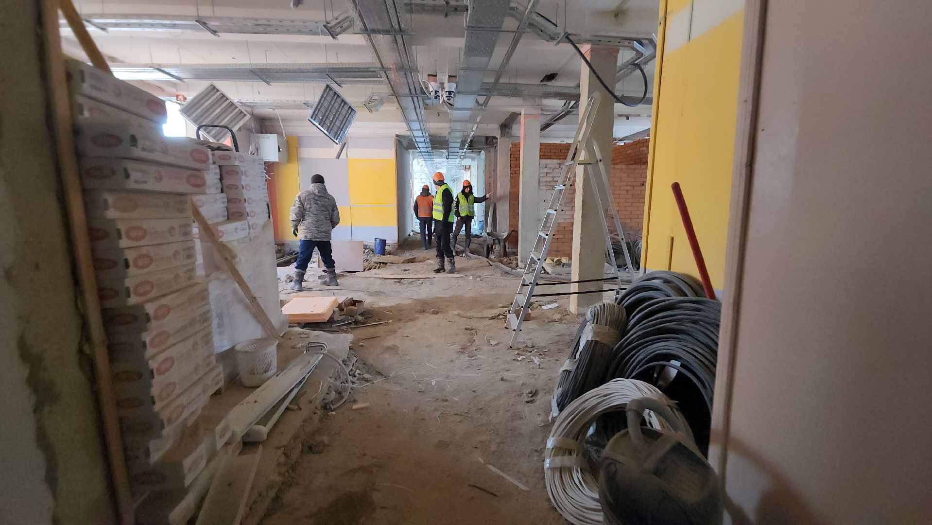 серпухов, улица джона рида, школа 17, капитальный ремонт школы, строительство,