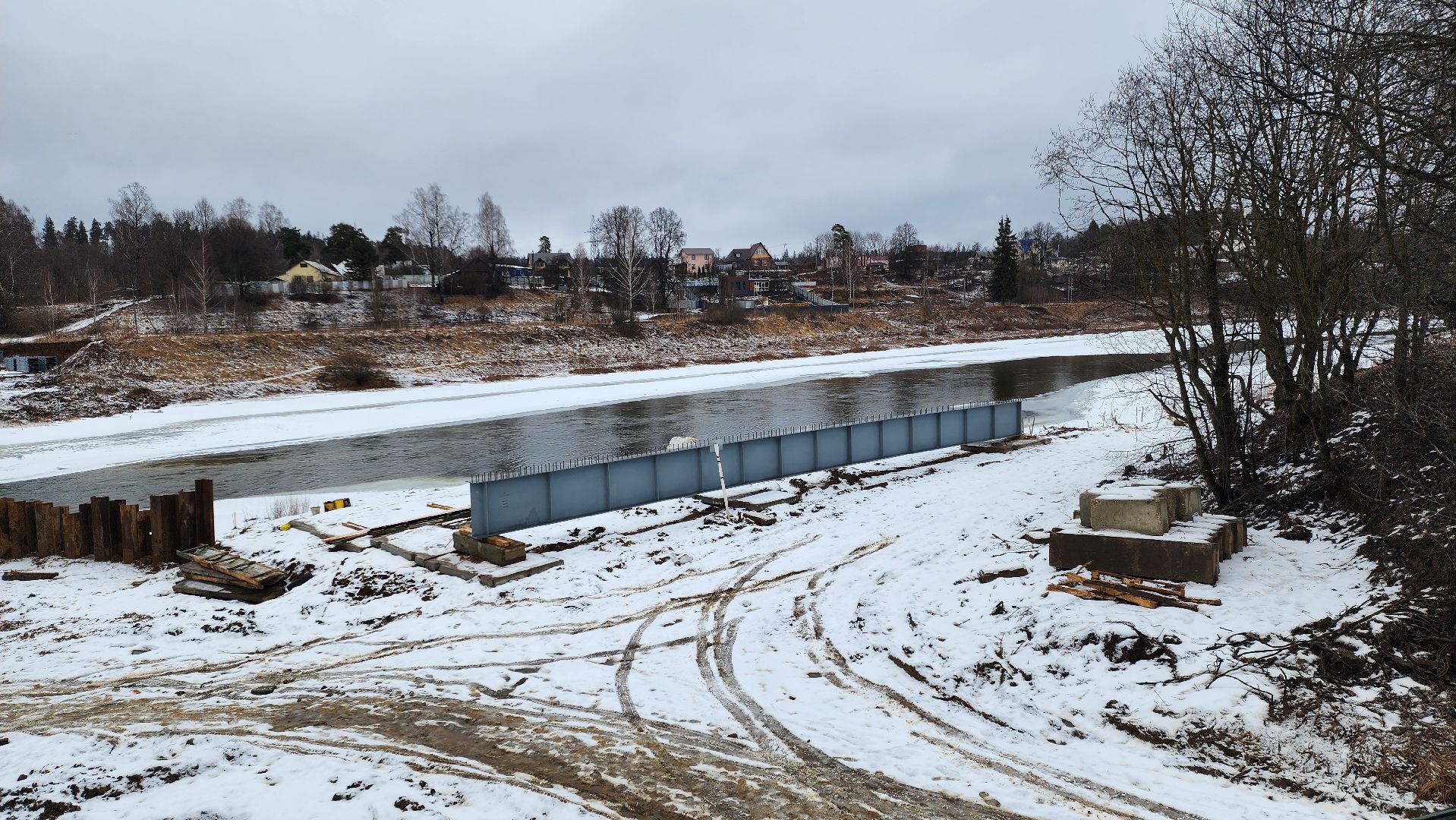 Руза, Строительство моста, Поречье, Мост, рузский городской округ,