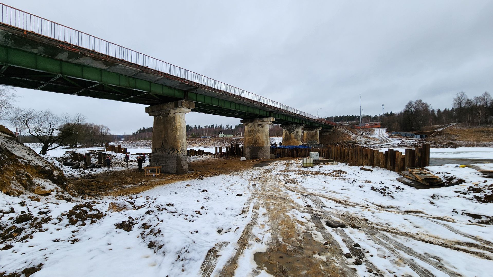Руза, Строительство моста, Поречье, Мост, рузский городской округ,