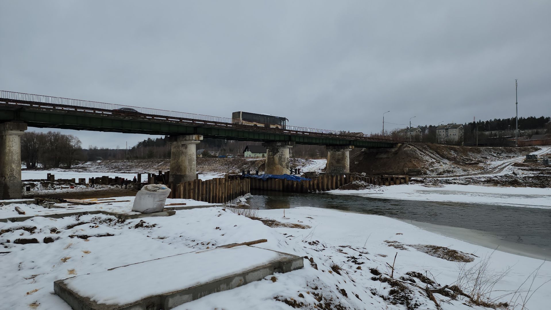 Руза, Строительство моста, Поречье, Мост, рузский городской округ,