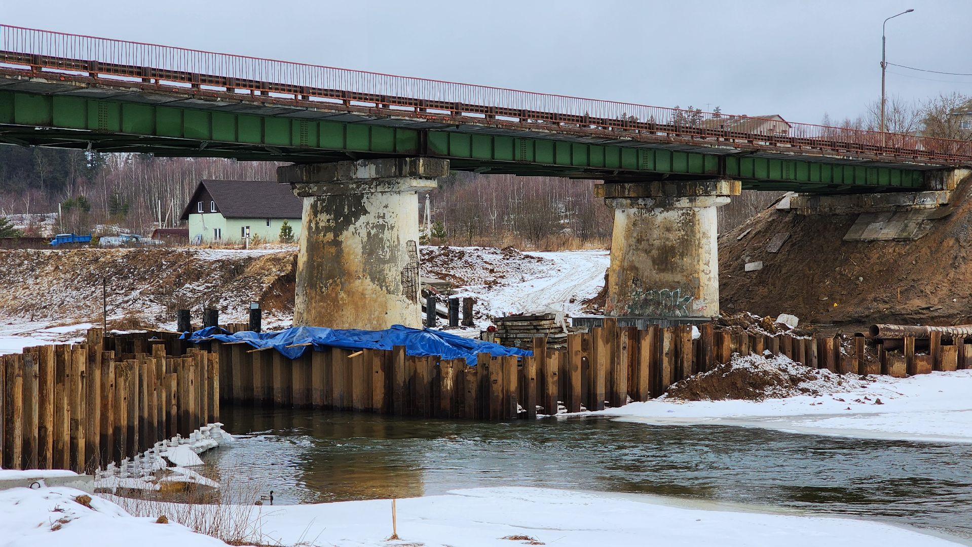 Руза, Строительство моста, Поречье, Мост, рузский городской округ,