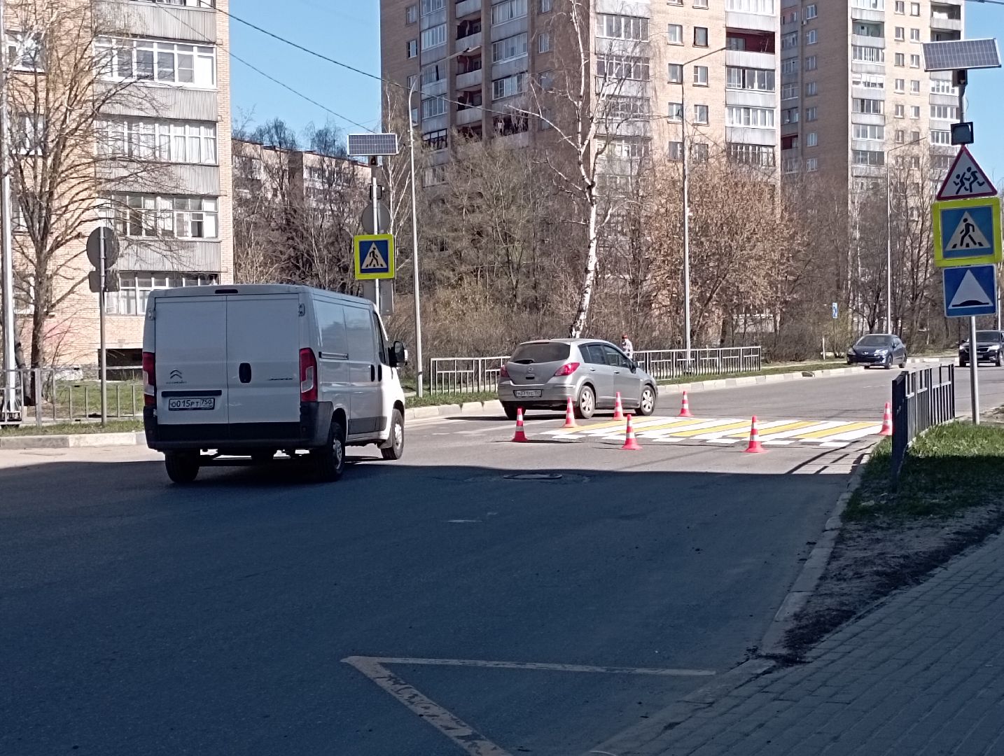 благоустройство, обновление дорожной разметки, пешеходные переходы, Дубна