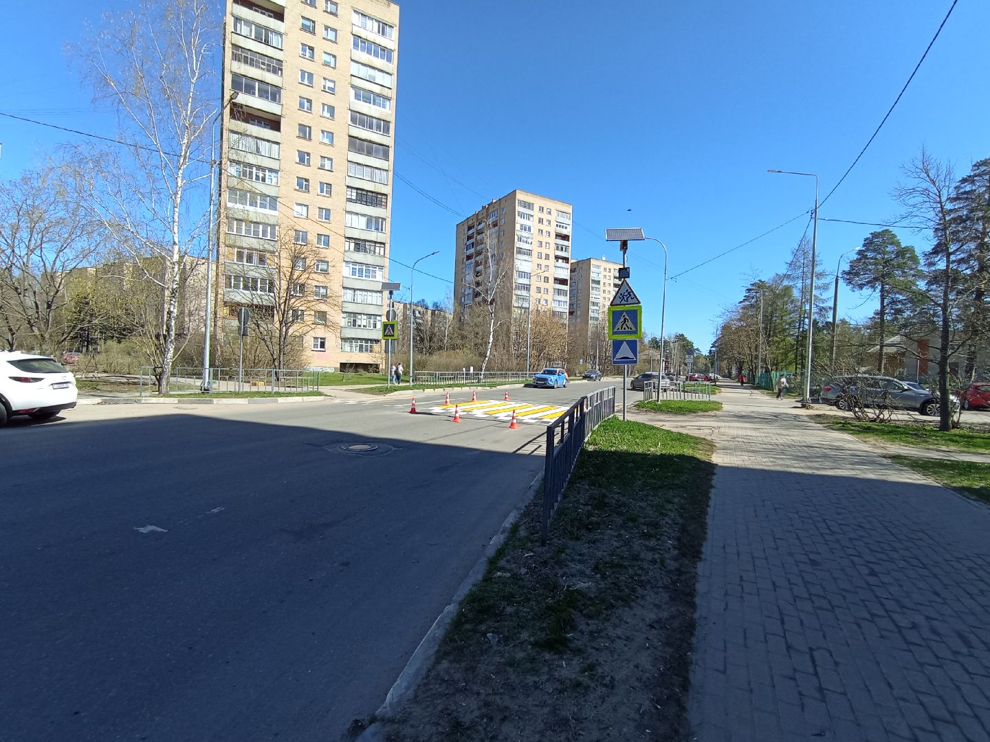 благоустройство, обновление дорожной разметки, пешеходные переходы, Дубна