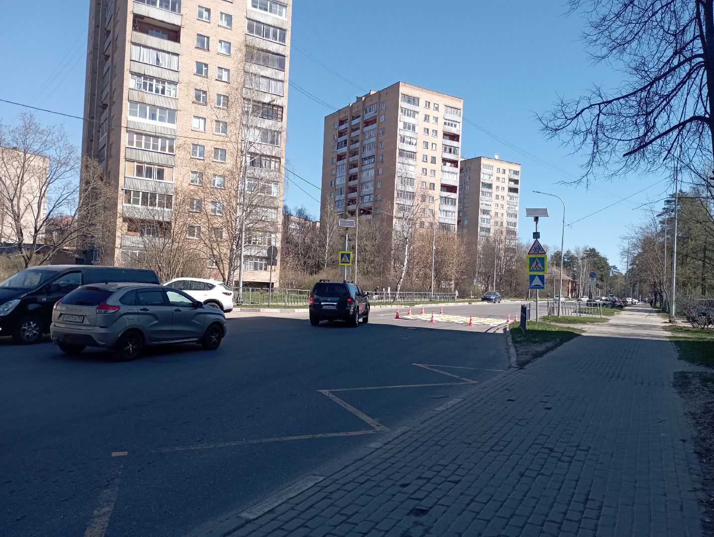 благоустройство, обновление дорожной разметки, пешеходные переходы, Дубна