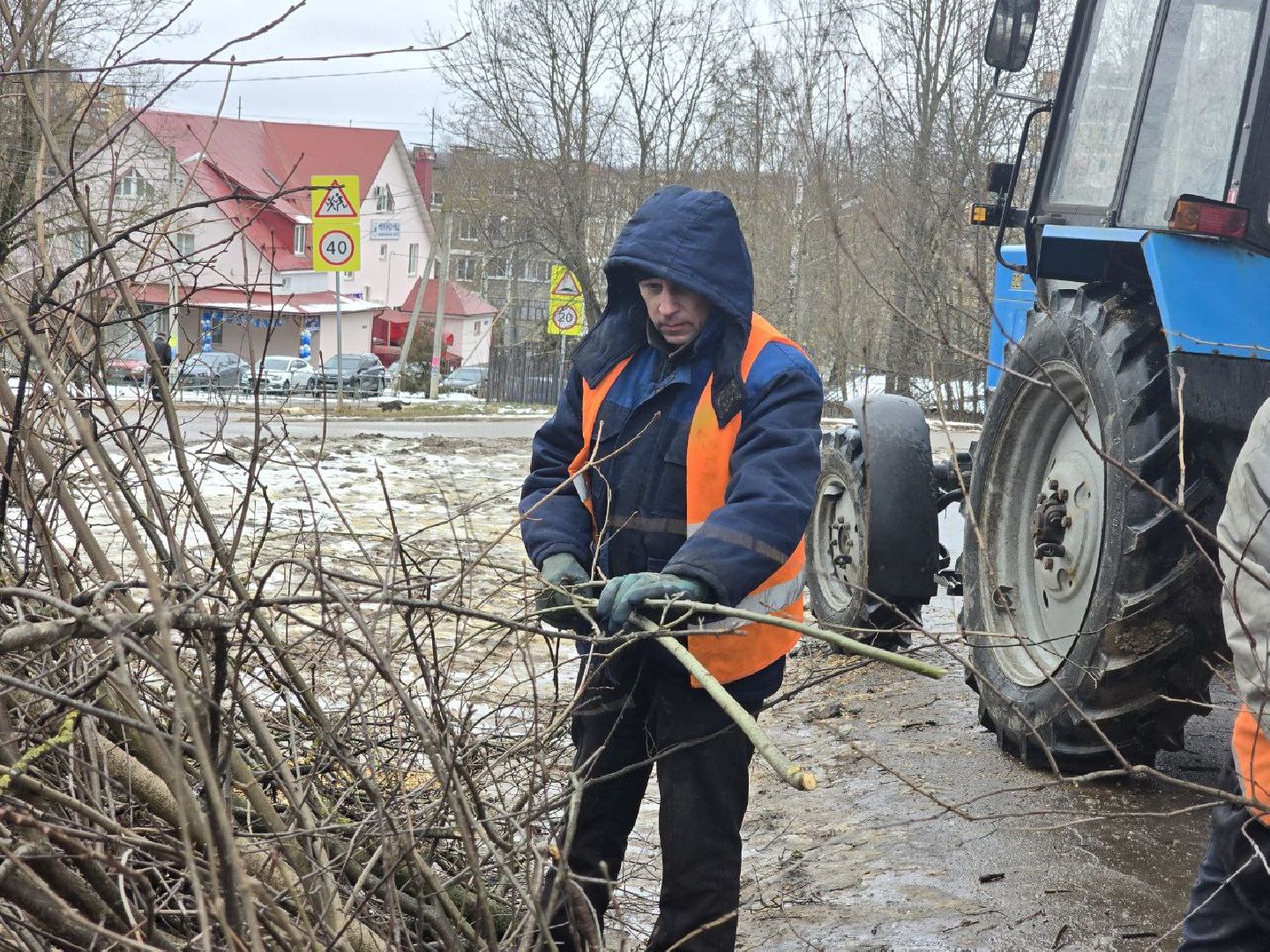 можайск, можайский муниципальный округ, подмосковье, жкх, уборка аварийных деревьев, сухостой, коммунальщики,