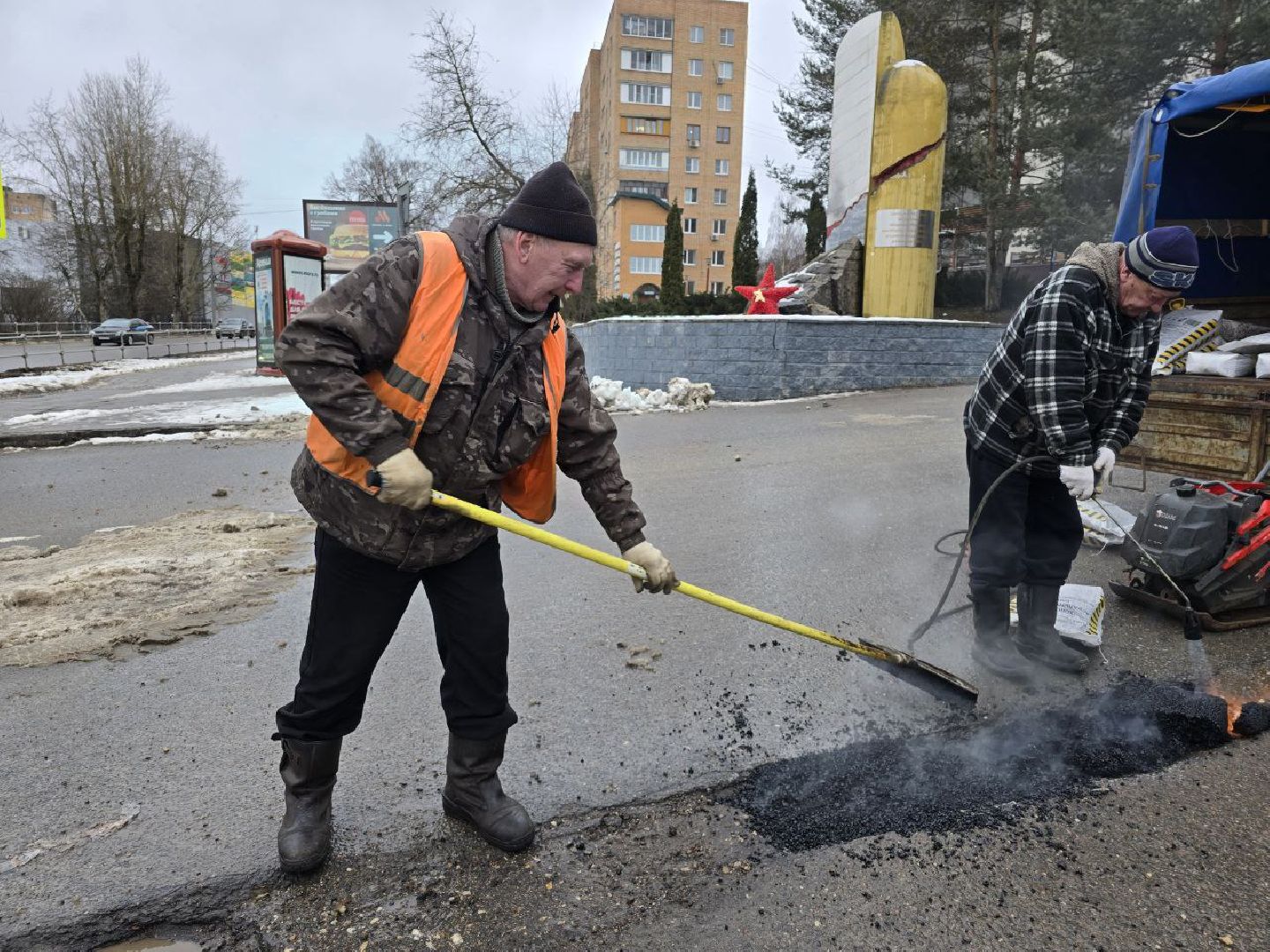 можайск, можайский муниципальный округ, подмосковье, дороги, ямочный ремонт,