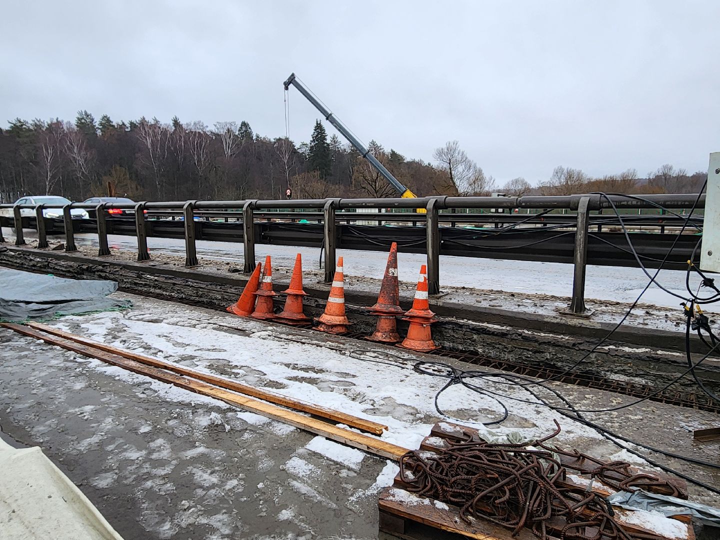 серпухов, трасса А108, мост через Нару, строительство моста, расширение дороги,