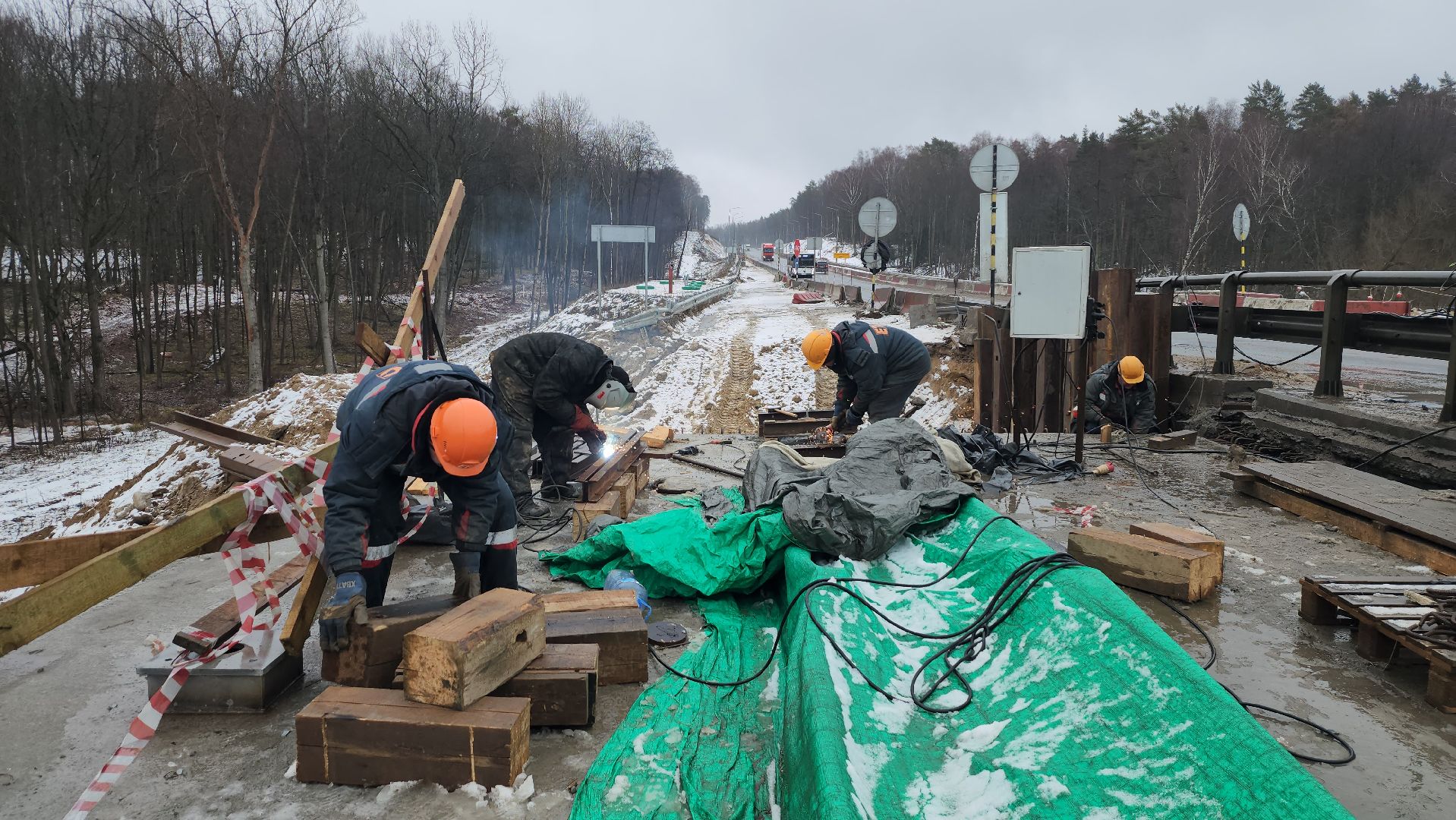 серпухов, трасса А108, мост через Нару, строительство моста, расширение дороги,