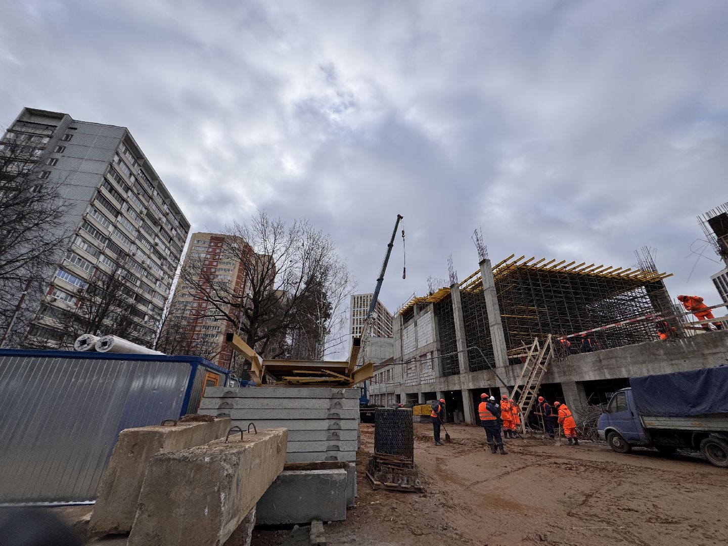 Одинцово, Новая пристройка к школе, Немчиновский лицей, Строительство, Соцобъекты,