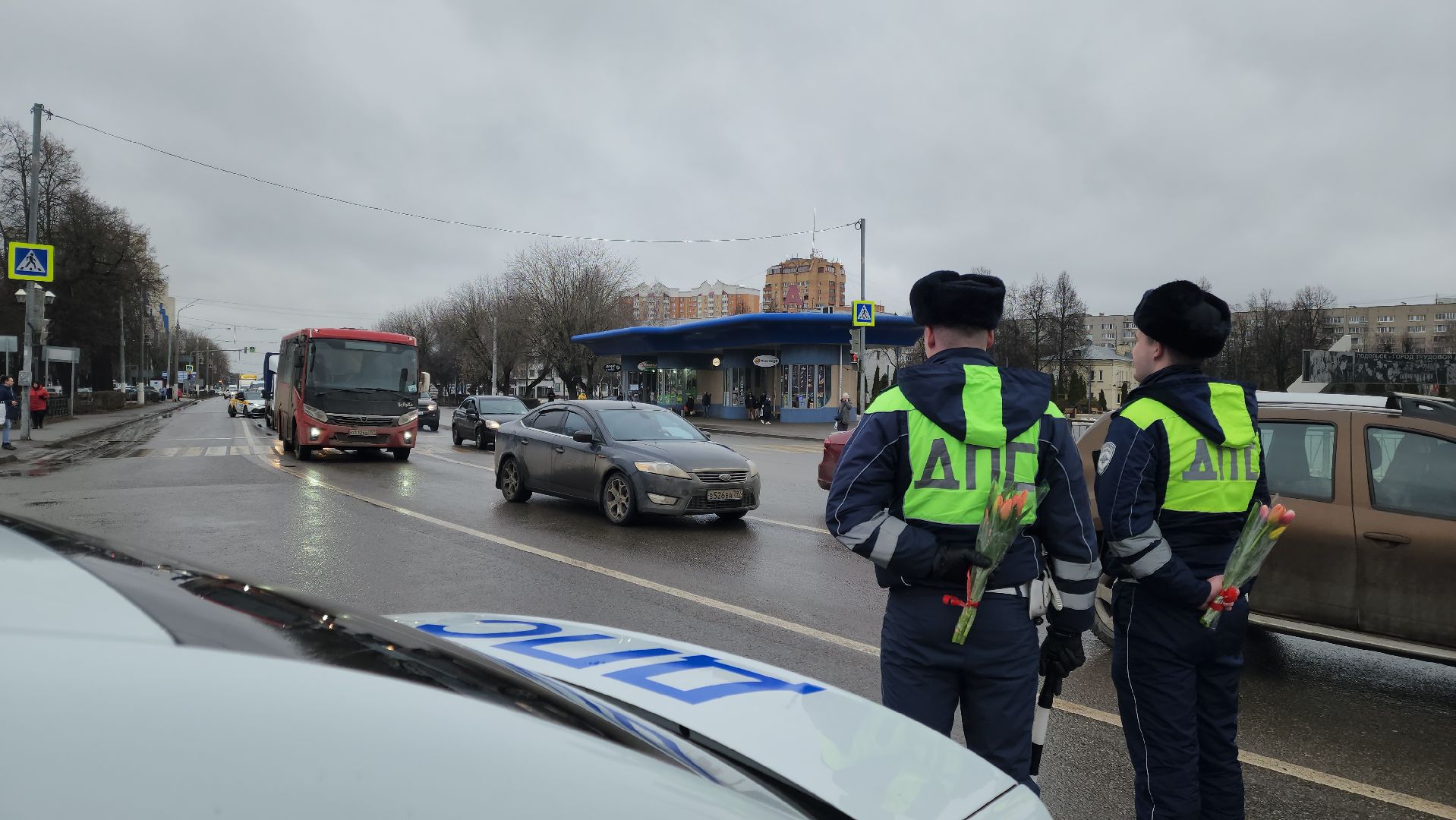Подольск, 8 Марта, Поздравление,Мимозы,