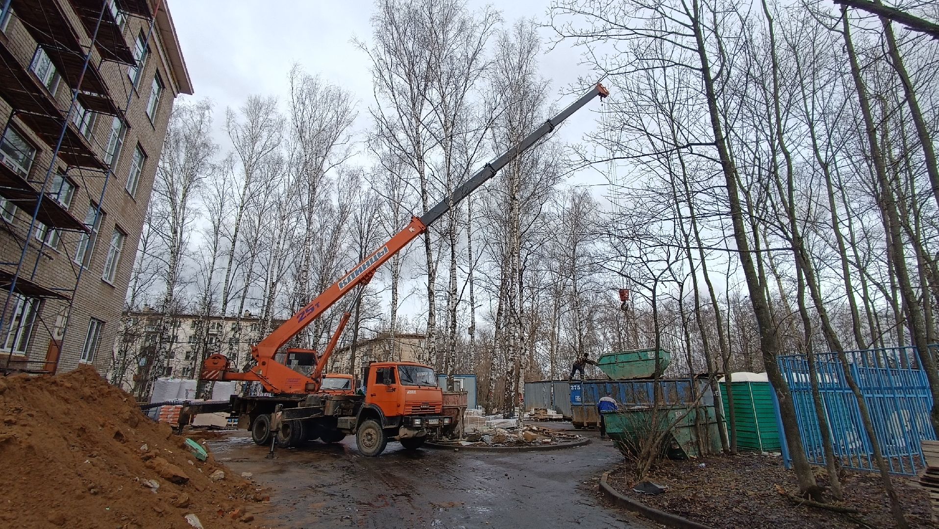 капитальный ремонт, щелково-3, лицей, фасадные работы,