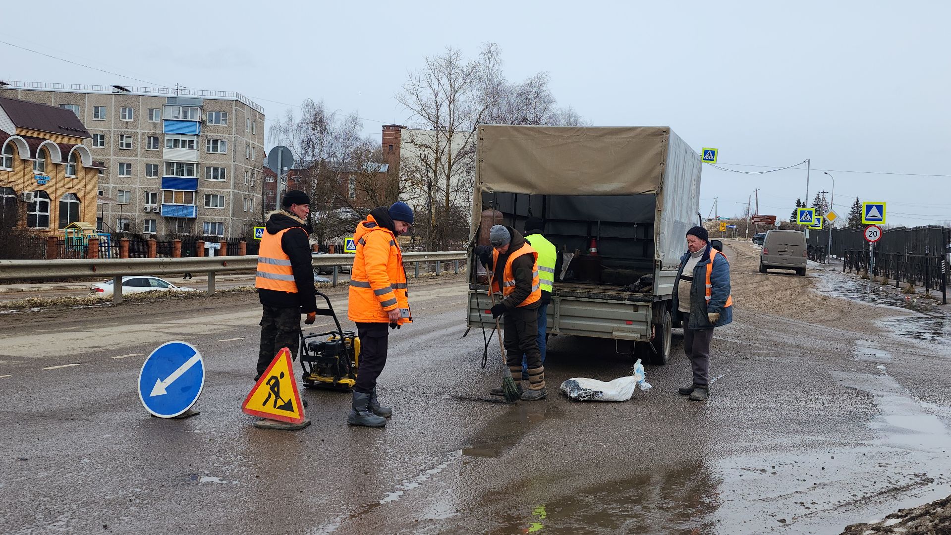 волоколамск, ремонт дорог, ямочный ремонт,